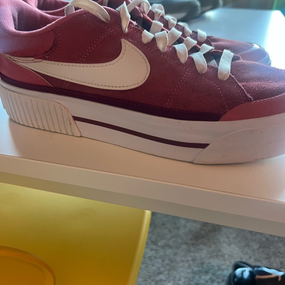 Nike Women's Legacy Lift Athletic Shoes - Pink and White